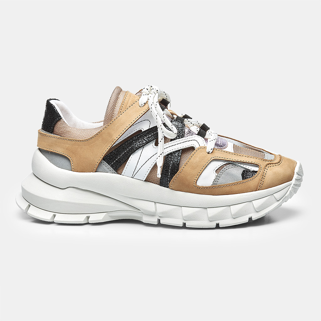 SNEAKER S5 - AVELÃ, BRANCO & PRETO